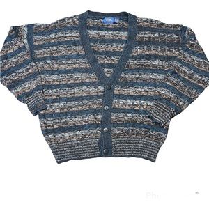 Vintage 90s Cambridge Classics For Mervyns Grandpa Cardigan Sweater Sz L